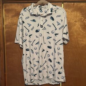 Golf-Themed Bad Birdie White Polo Shirt